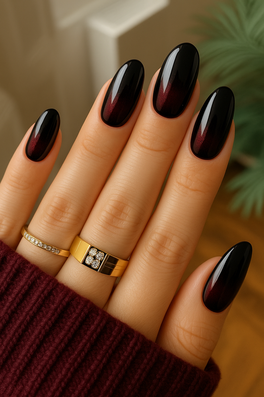 Red Black Nails