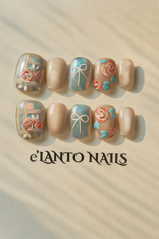 Pastel Floral Press-On Nails