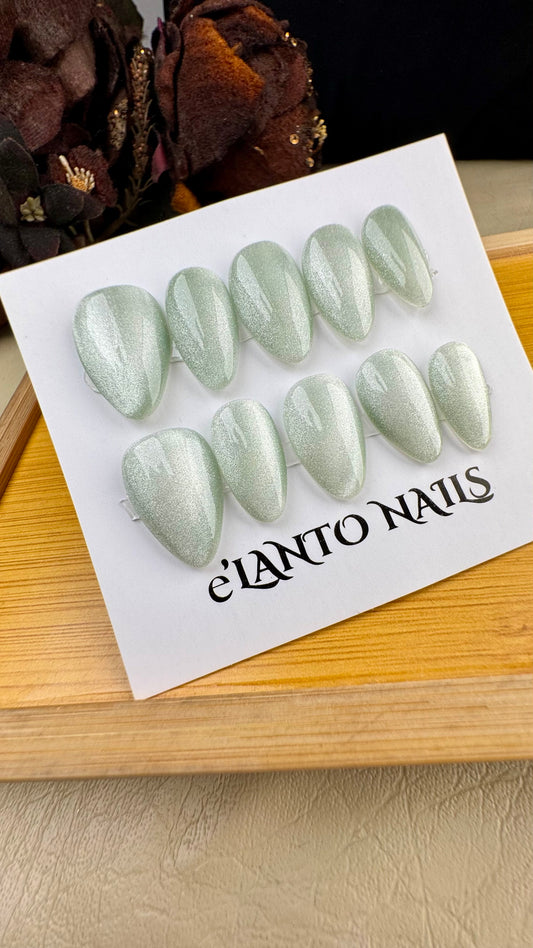 Gloss Green Press-On Nails