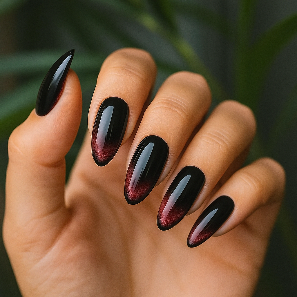 Red Black Nails