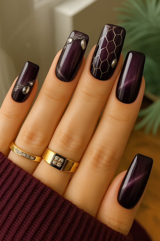 Dark Purple Nails