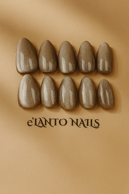 Brown Glossy Nails