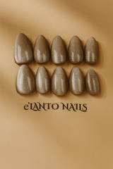 Brown Glossy Nails