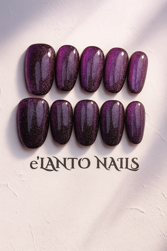 Sparkling Purple Nails