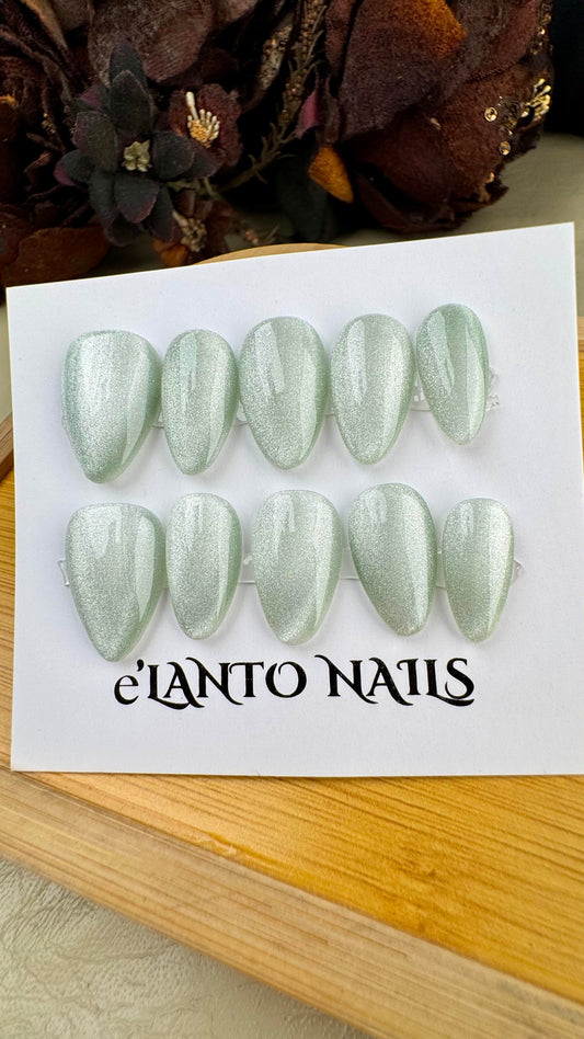 Gloss Green Press-On Nails