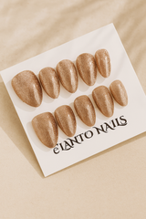 Brown Glossy Nails